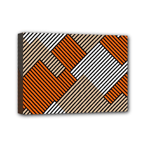 Abstract Pattern Line Art Design Decoration Mini Canvas 7  X 5  (stretched) by Ravend
