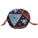 Fractal Triangle Geometric Abstract Pattern Drawstring Bucket Bag View3