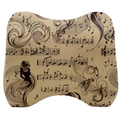Musical Swirls Ladies Velour Head Support Cushion by RiverRootz