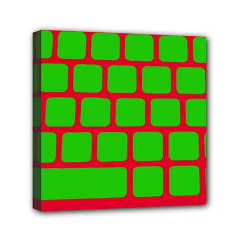 Keyboard Keys Computer Input Pc Mini Canvas 6  X 6  (stretched) by Ravend