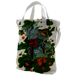 Armor Japan Maple Leaves Samurai Mask Cut Canvas Messenger Bag by Ndabl3x