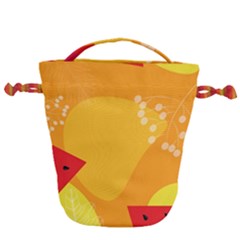 Watermelon Flower Drawstring Bucket Bag by Bedest