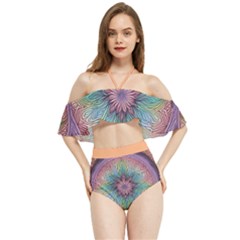 Orange3 Pattern 4 Halter Flowy Bikini Set  by 2607694c