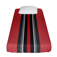 Rosa Grau Streifen Fitted Sheet (single Size) by 2607694c