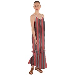 Rosa Grau Streifen Cami Maxi Ruffle Chiffon Dress by 2607694c