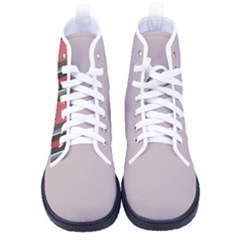 Rosa Grau Streifen Men s High-top Canvas Sneakers by 2607694c