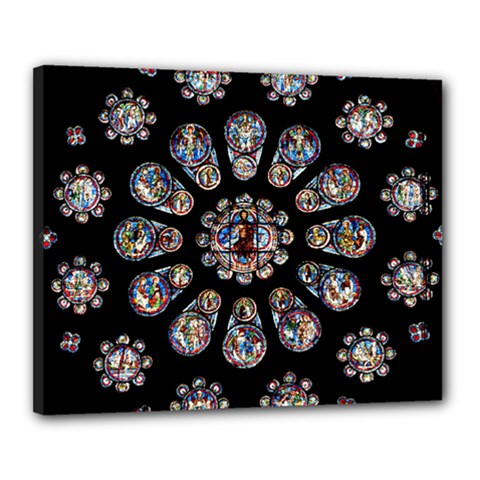 Photo Chartres Notre Dame Canvas 20  X 16  (stretched) by Bedest