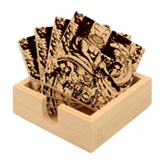 Adventure Time Cartoon Bamboo Coaster Set by Bedest