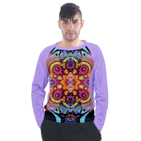 Pink Florales Muster Men s Long Sleeve Raglan T-shirt by 2607694c