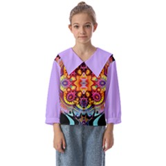 Pink Florales Muster Kids  Sailor Shirt by 2607694c