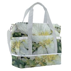 Enchanting Foliage Sharp Edged Leaves In Pale Yellow And Silver Bk Sports Shoulder Bag With Shoes Compartment by dflcprintsclothing