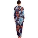 Fractal Triangle Geometric Abstract Pattern Hooded Jumpsuit (Ladies) View2