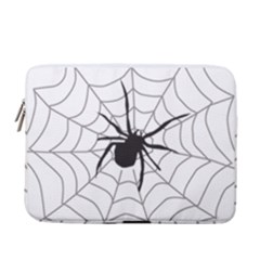 Spider Web 13  Vertical Laptop Sleeve Case With Pocket by Azkajaya
