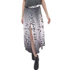 Science Formulas Velour Split Maxi Skirt by Ket1n9