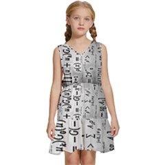 Science Formulas Kids  Sleeveless Tiered Mini Dress by Ket1n9