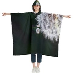 White Flower Women s Hooded Rain Ponchos by Azkajaya