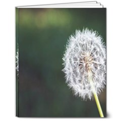 White Flower 8  X 10  Softcover Notebook by Azkajaya
