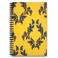 Yellow Regal Filagree Pattern 5 5  X 8 5  Notebook by Azkajaya