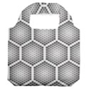 Halftone Tech Hexagons Seamless Pattern Premium Foldable Grocery Recycle Bag View2