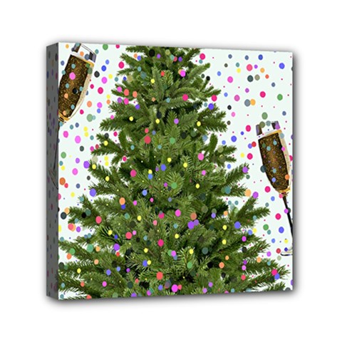 New Year S Eve New Year S Day Mini Canvas 6  X 6  (stretched) by Ket1n9