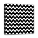 Wave-black White Mini Canvas 8  x 8  (Stretched) View1