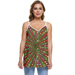 Emoji Hearts Valentine Universe Casual Spaghetti Strap Chiffon Top by Paksenen