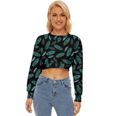 Leaves Pattern Abstract Blade Lightweight Long Sleeve Sweatshirt by Loisa77