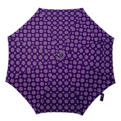 White Pentacle And Purple Pattern Hook Handle Umbrellas (medium) by cheekywitch