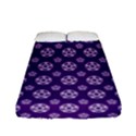 White pentacle and purple pattern Fitted Sheet (Full/ Double Size) View1