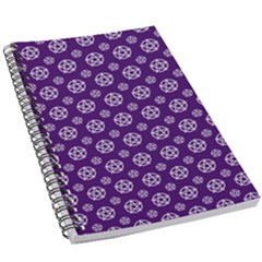 White Pentacle And Purple Pattern 5 5  X 8 5  Notebook by cheekywitch