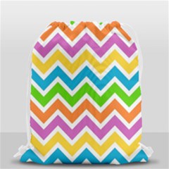Chevron Pattern Design Texture Drawstring Bag (small) by Apen