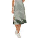 Banana Leaf Plant Pattern Midi Panel Skirt View1