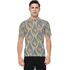 Tribal Background Boho Batik Men s Short Sleeve Rash Guard by anzea