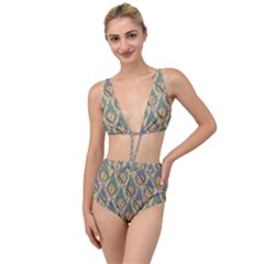 Tribal Background Boho Batik Tied Up Two Piece Swimsuit by anzea