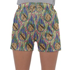 Tribal Background Boho Batik Sleepwear Shorts by anzea