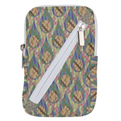 Tribal Background Boho Batik Belt Pouch Bag (small) by anzea