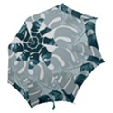 Monstera Leaves Background Hook Handle Umbrellas (Small) View2