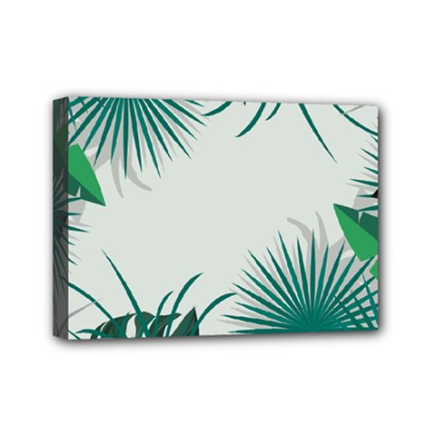 Illustrations Foliage Background Border Mini Canvas 7  X 5  (stretched) by anzea