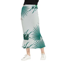 Illustrations Foliage Background Border Maxi Fishtail Chiffon Skirt by anzea