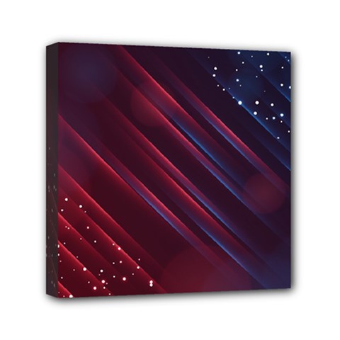 Illustrations Space Purple Mini Canvas 6  X 6  (stretched) by anzea