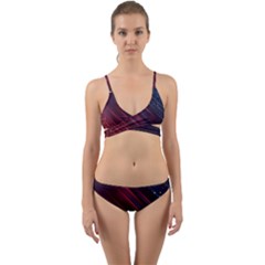 Illustrations Space Purple Wrap Around Bikini Set by anzea