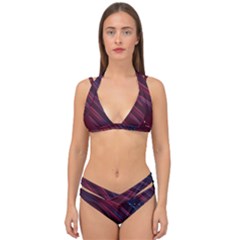 Illustrations Space Purple Double Strap Halter Bikini Set by anzea