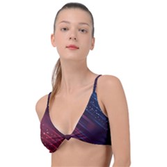 Illustrations Space Purple Knot Up Bikini Top by anzea