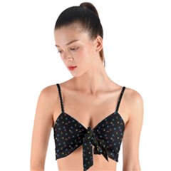 Abstract Texture Woven Tie Front Bralet by anzea
