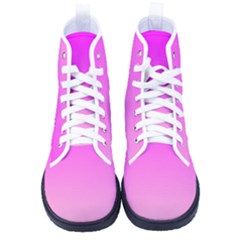Gradient Pink - Pastel Yellow Pink Rosa Women s High-top Canvas Sneakers by 2607694c