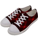 pattern black red Women s Low Top Canvas Sneakers View2