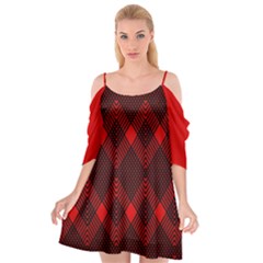 Muster Rot Rot Schwarz Cutout Spaghetti Strap Chiffon Dress by 2607694c