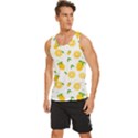 Illustrations Lemon Citrus Fruit Yellow Men s Wide Collar Tank Top View2