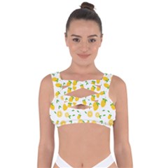 Illustrations Lemon Citrus Fruit Yellow Bandaged Up Bikini Top by anzea
