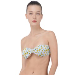Illustrations Lemon Citrus Fruit Yellow Classic Bandeau Bikini Top  by anzea